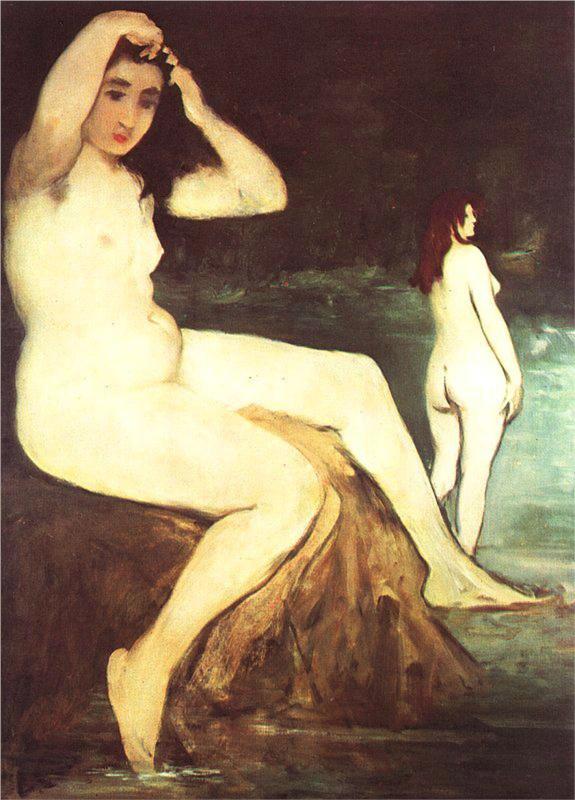 Bathers on Seine, 1875 - Edouard Manet Painting